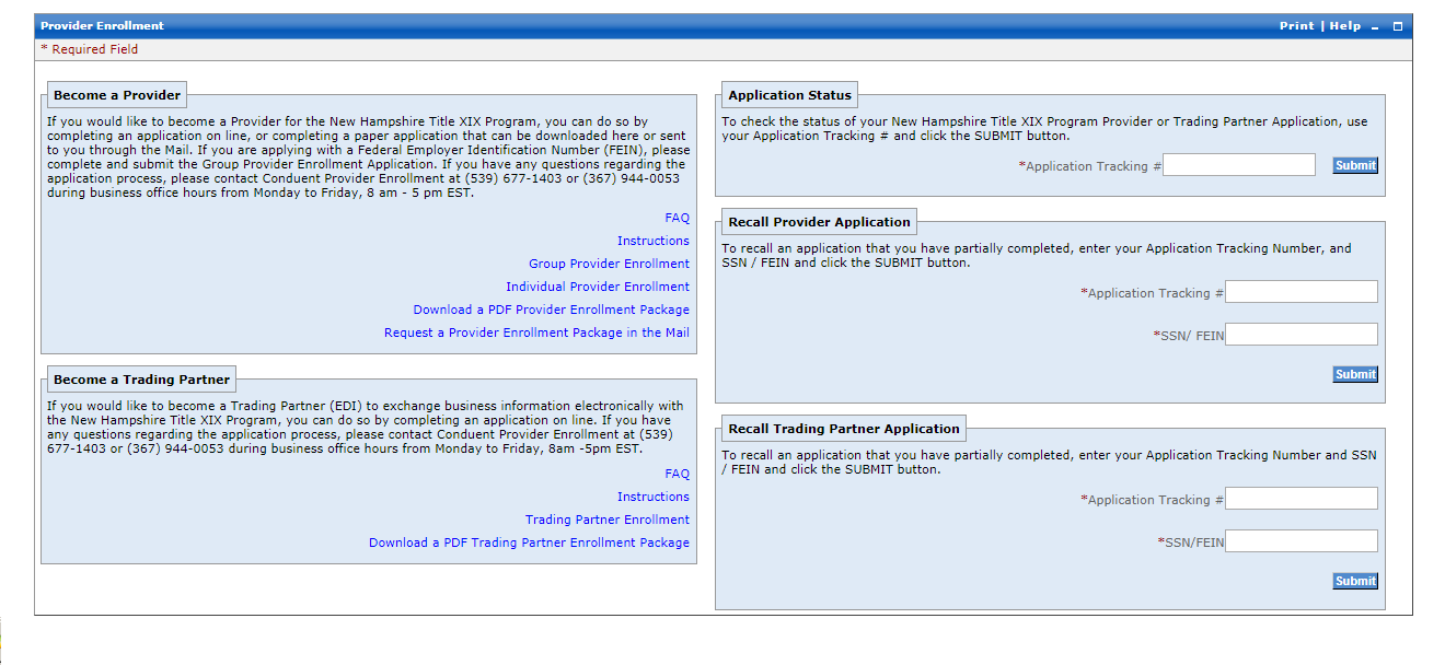 Example of MMIS print browser